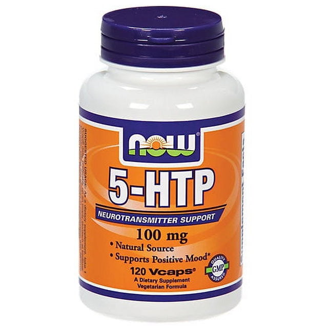 NOW Supplements, 5-HTP (5-Hydroxytryptophan) 100 Mg, Neurotransmitter Support*, 120 Veg Capsules