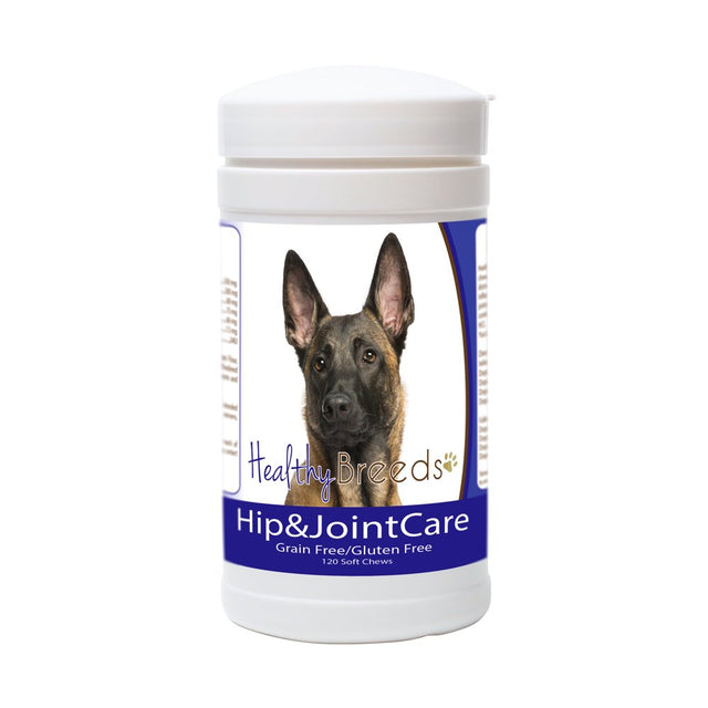 Healthy Breeds Dog Hip and Joint Care Supplement Soft Chews for Belgian Malinois, Bacon Flavor, Gluten & Grain Free, Glucosamine Chondroitin Organic Turmeric Support 120 Count