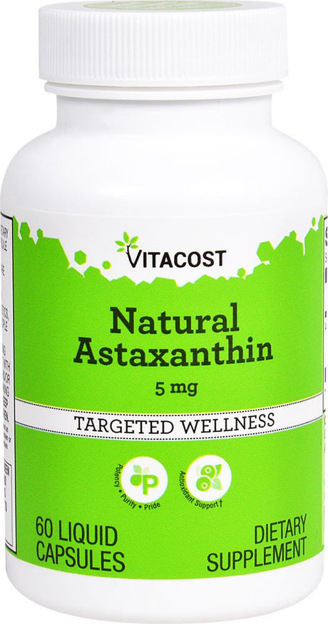 Natural Astaxanthin -- 5 Mg - 60 Liquid Capsules