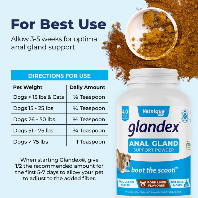 Glandex Dog Digestive & Fiber Supplement for Anal Glands with Pumpkin, Digestive Enzymes & Probiotics - Boot the Scoot 4.0 Oz Pork Liver by Vetnique