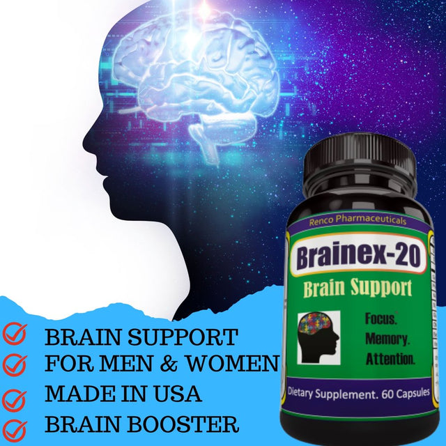 Brain Booster Vitamins for Men & Women, Support Memory and Focus - Improve Brain Focus, Clarity & Memory Supplements for Seniors & Adults, Energy & Mood Booster 60 Count