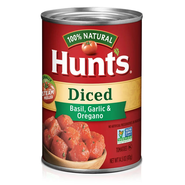 Hunt'S Garlic & Oregano Diced Tomatoes 14.5 Oz Can