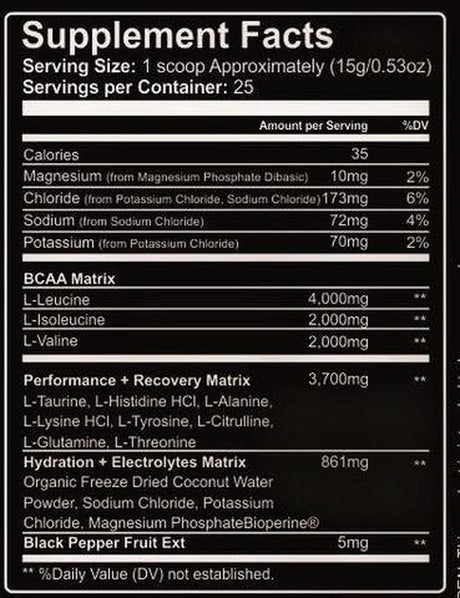 Ambush BCAA - Lemonade 25 Servings