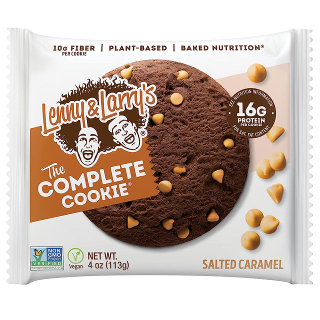 Lenny & Larry'S the Complete Cookie, Salted Caramel, Soft Baked, 16G Plant Protein, Vegan, Non-Gmo, 4 Ounce (Pack of 12)