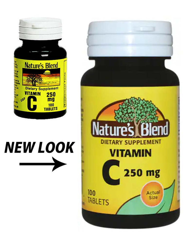 Nature'S Blend Vitamin C Tablets, 250 Mg, 100 Count