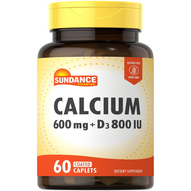 Sundance Vitamins Calcium + D3 Bone Health Caplets, 60 Count