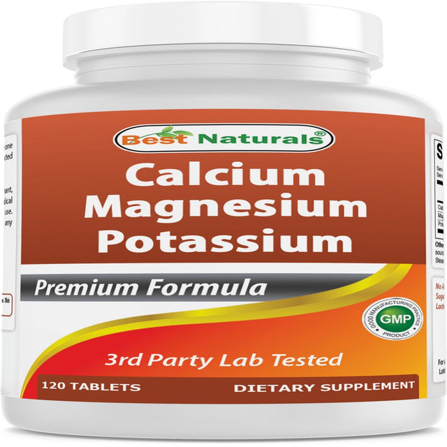 Best Naturals Calcium Magnesium Potassium - 120 Tablets