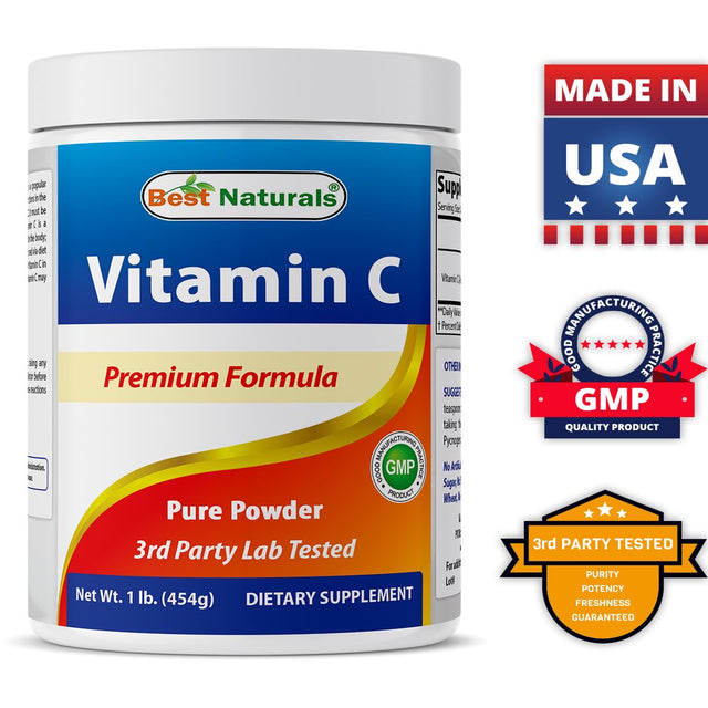 Best Naturals Pure Vitamin C Powder 1 Lb (454 Grams) Powder