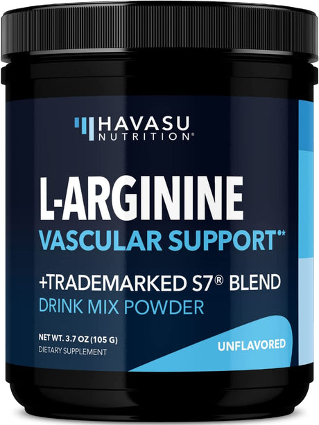 L Arginine Powder | L-Arginine L-Citrulline Organic Beet Root and S7 Plant-Based Ingredients for Pre Workout and Post Workout | Nitric Oxide Supplements for Men & Women | Unflavored L-Arginine Powder