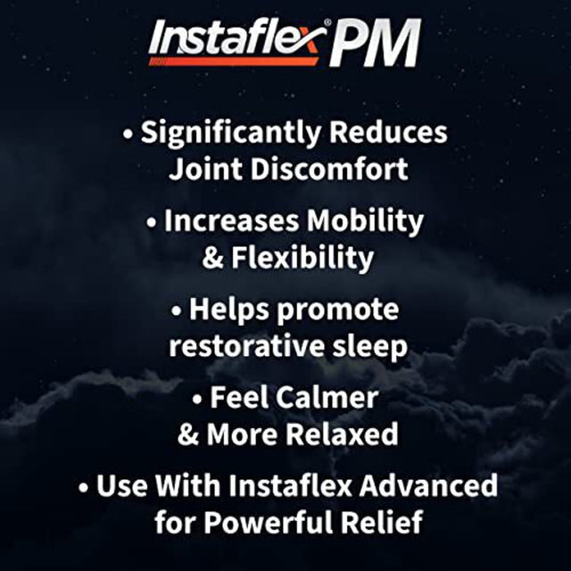 Instaflex PM Nighttime Joint Support with Levagen, Tamaflex, GABA, Ashwagandha, Passionflower Extract - 60 Capules