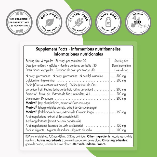 Supersmart - Lectin Flush - Gut Health - Food Allergies & Intolerances - Digestive Support | Non-Gmo & Gluten Free - 120 Vegetarian Capsules