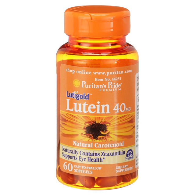 Puritans Pride Lutein 40 Mg with Zeaxanthin,60 Softgels, 60 Count