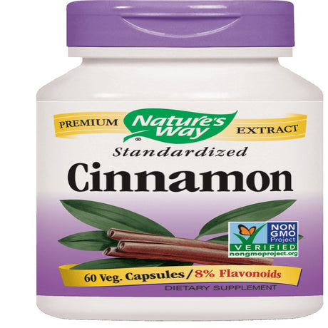 Nature'S Way Cinnamon Standardized Non-Gmo Project Verified, Tru-Id? Certified, 60 Ct