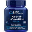 Life Extension Acetyl-L-Carnitine, Acetyl-L-Carnitine, Vitamin C, Brain, Mood & Nerve Health, Cellular Energy, 3-Month Supply, Gluten-Free, Non-Gmo, Vegetarian, 100 Capsules