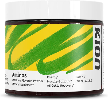 Kion - Amino Acids Supplement for Muscle Recovery, Essential Energy without Caffeine, Eaas Amino Acids Powder, Bcaas Amino Acids - 30 Servings, Cool Lime