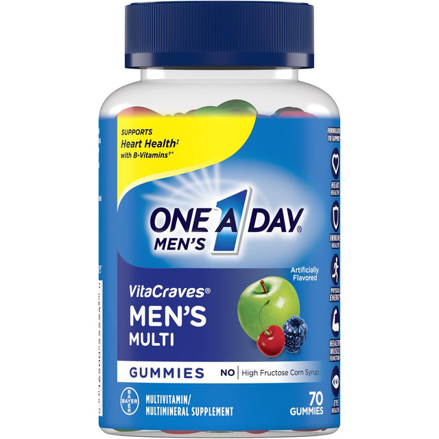 One a Day Men'S Vitacraves Gummies, Multivitamins for Men, 70 Count