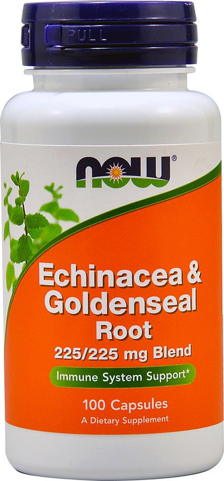 NOW Echinacea & Goldenseal Root -- 100 Capsules