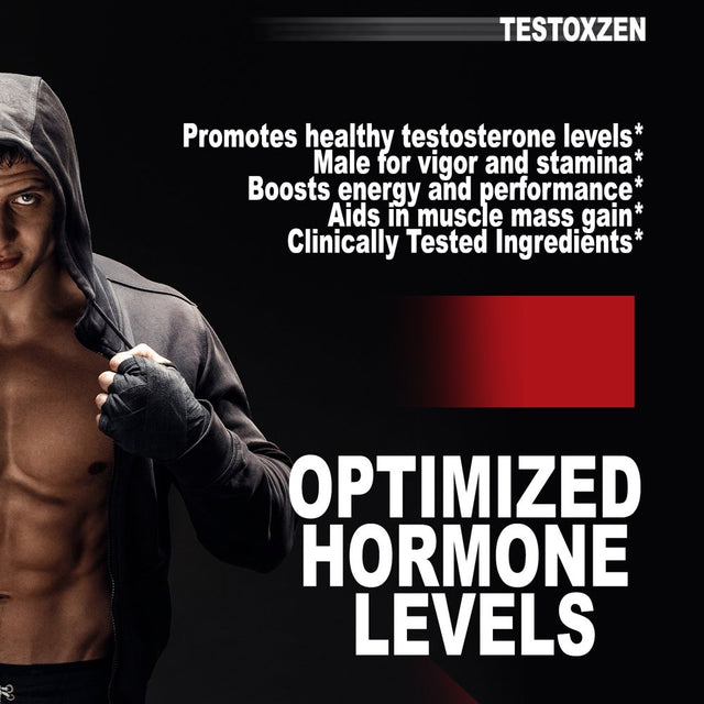 XZEN Testoxzen Testosterone Booster Supplement for Men, Boost Energy, Strength, Stamina, Vitality 60 Tablets