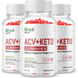 (3 Pack) Simpli Health ACV Keto Gummies - Energy & Focus Boosting Dietary Supplements for Weight Management & Metabolism - Fat Burn - 180 Gummies