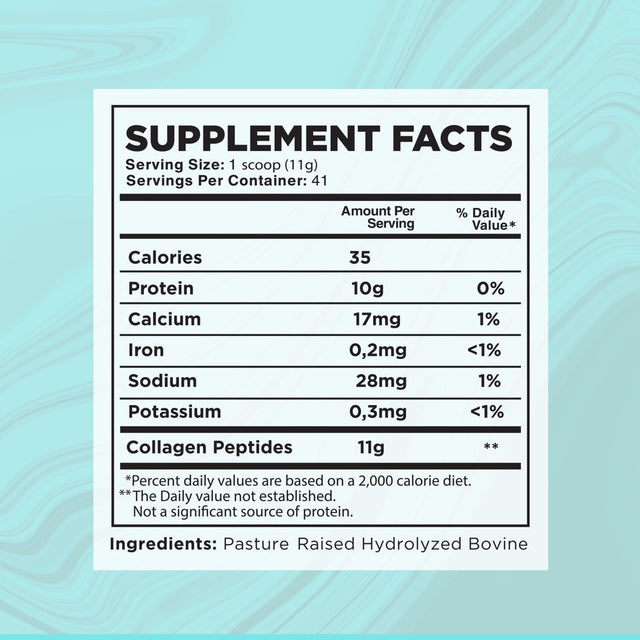 Perfotek Hydrolyzed Collagen Peptides Powder Pasture Raised Cattle Nongmo Grassfed Glutenfree Unflavored and Easy to Mix Premium Beef Protein Keto Diet 1 LB (Package May Vary)