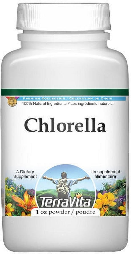 Terravita Chlorella (Green Algae) Powder, (1 Oz, 1-Pack, Zin: 511952)