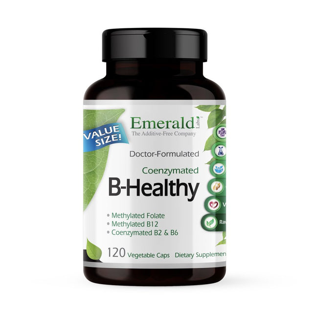 Emerald Labs B-Healthy with Biotin, Vitamin B12 to Support Energy and Immune Health and Support a Decrease Stress and Fatigue - 120 Vegetable Capsules