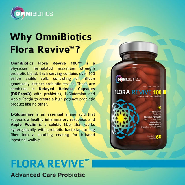 100 Billion CFU 15 Strain Probiotic Supplement by Omnibiotics - 60 Capsules