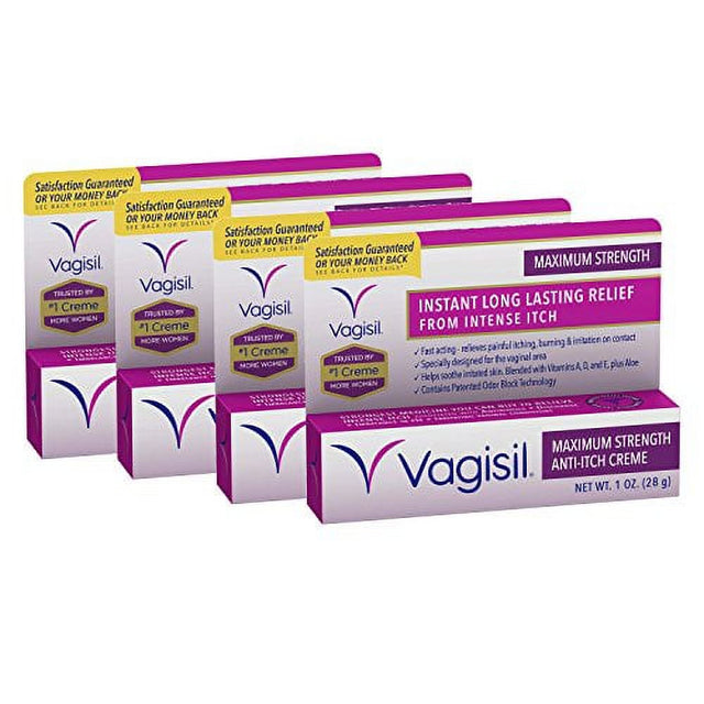 Vagisil Maximum Strength Anti-Itch Creme, 1 Oz, 4 Pack