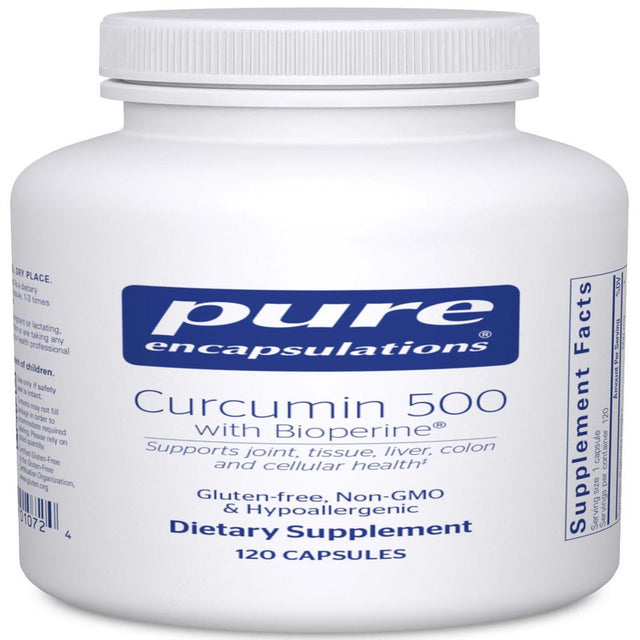 Pure Encapsulations Curcumin 500 with Bioperine | Antioxidant Supplement to Support Joints, Tissue, Liver, Colon, and Cellular Health* | 120 Capsules