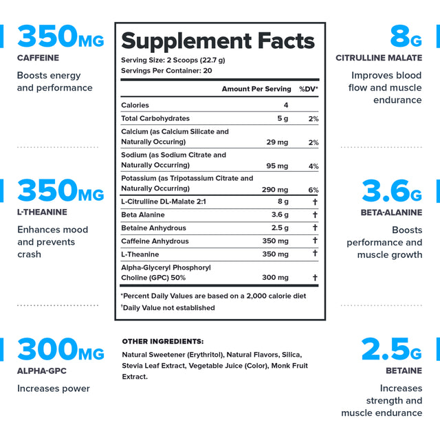 Legion Pulse Pre Workout with Caffeine for Energy, Sour Candy, 20 Servings