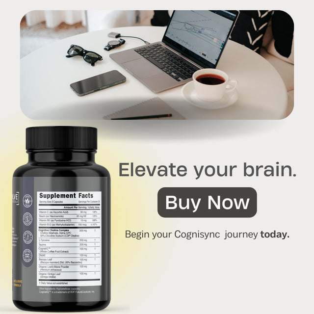 Cognisync Nootropic Brain Health Supplement, Cognitive Enhancement, Brain Fog Relief, Memory Support, Focus and Concentration, Smart Drug Alternative