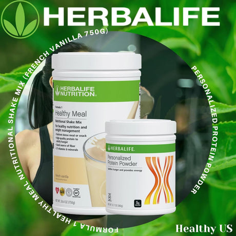 HERBALIFE (DUO) FORMULA 1 Healthy Meal Nutritional Shake Mix (French Vanilla) with PERSONALIZED PROTEIN POWDER