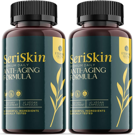 (2 Pack) Seriskin - Dietary Supplement Anti-Aging Pills and Ageless Skin Formula - Ingredients for All Skin Types (120 Capsules)