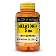 Mason Natural Melatonin 5 Mg with B6 and Calcium - Natural Sleep Aid, Supports Healthy Sleep & Rest, 120 Tablets