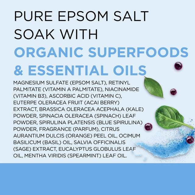 Dr Teal'S Refresh & Revitalize Epsom Salt Soaking Solution with Superfoods, 3 Lbs