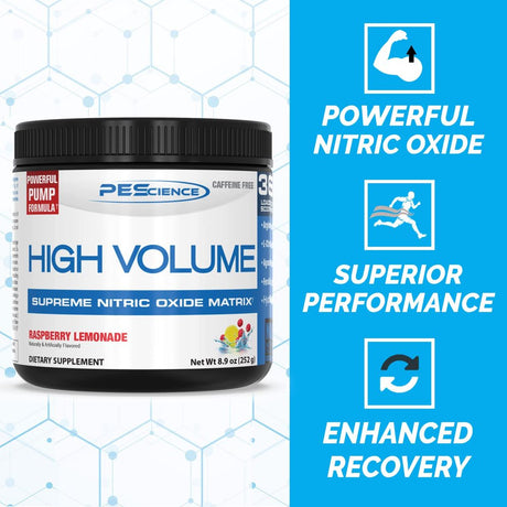 Pescience High Volume Nitric Oxide Matrix Caffeine Free Raspberry Lemonade 36 Scoops