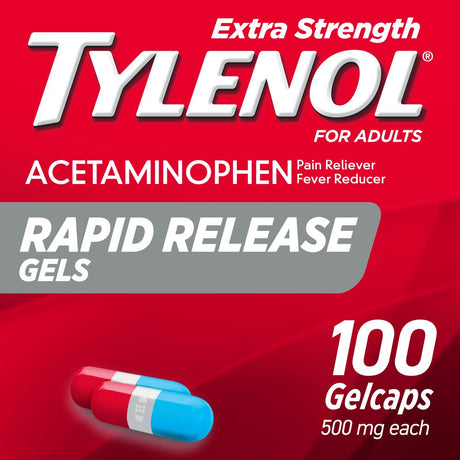 Tylenol Extra Strength Acetaminophen Rapid Release Gels, 100 Ct