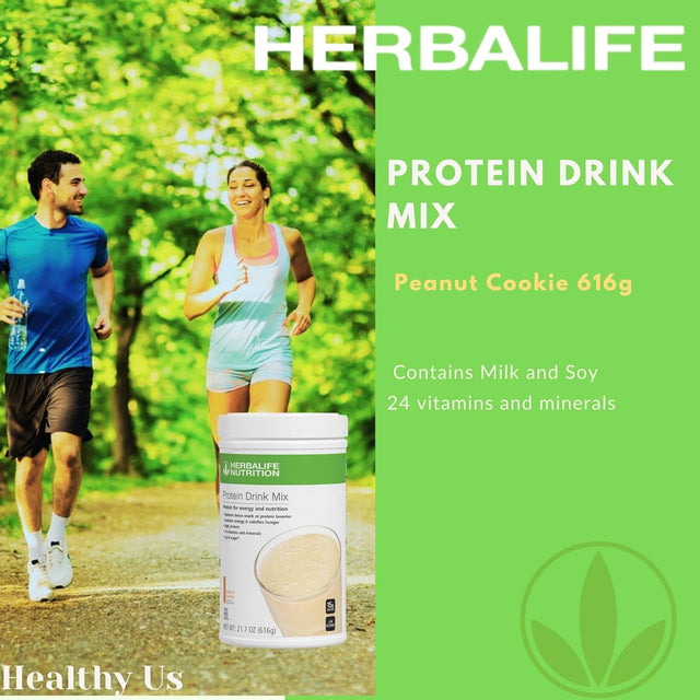 Herbalifeprotein Drink Mix: Peanut Cookie 616 G, Nutrient Dense Healthy Snack, Protein Booster, Sustains Energy and Satisfies Hunger, High Protein, 616G