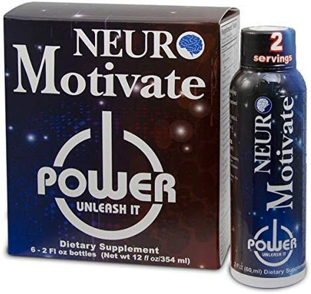 Buried Treasure Neuro Motivate Supplement- Plant Based Energy for Your Brain and Body Six 2 Oz to Go Bottles