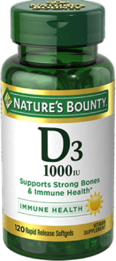 Nature'S Bounty Vitamin D3 1000 IU Immune Health, 120 Softgels