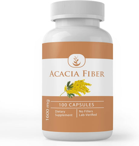 Pure Original Ingredients Acacia Fiber, (100 Capsules) Pure, No Additives or Fillers, Lab Verified