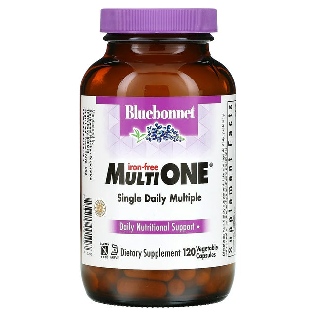 Bluebonnet Multi One (Iron Free) 120 Veg Capsules