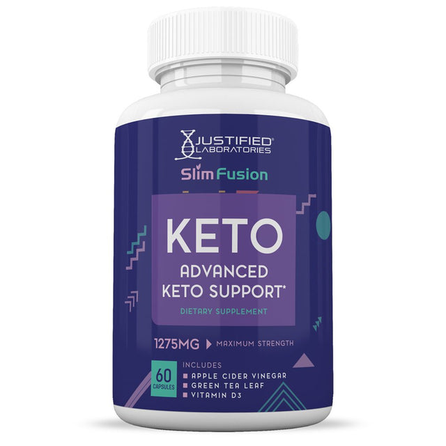 (2 Pack) Slim Fusion Keto ACV Pills 1275Mg Alternative to Gummies Dietary Supplement 120 Capsules