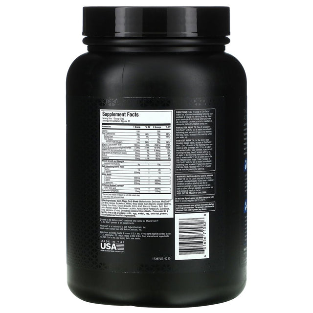 Muscletech Cell Tech, Research-Backed Creatine + Carb Musclebuilder, Tropical Citrus Punch, 3 Lbs (1.36 Kg)