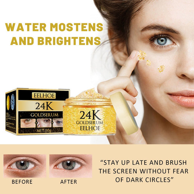 Pure 24K Gold Eye Cream Real Luxury Effect Beauty of Nature Nourishment Hydrating,50G,2 Pack