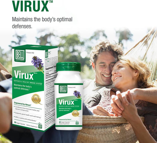 Bell Virux™ L Lysine and Red Marine - Natural Herbal Blend, Unique Supplement to Boost the Immune System- Lysine 1000Mg Capsules