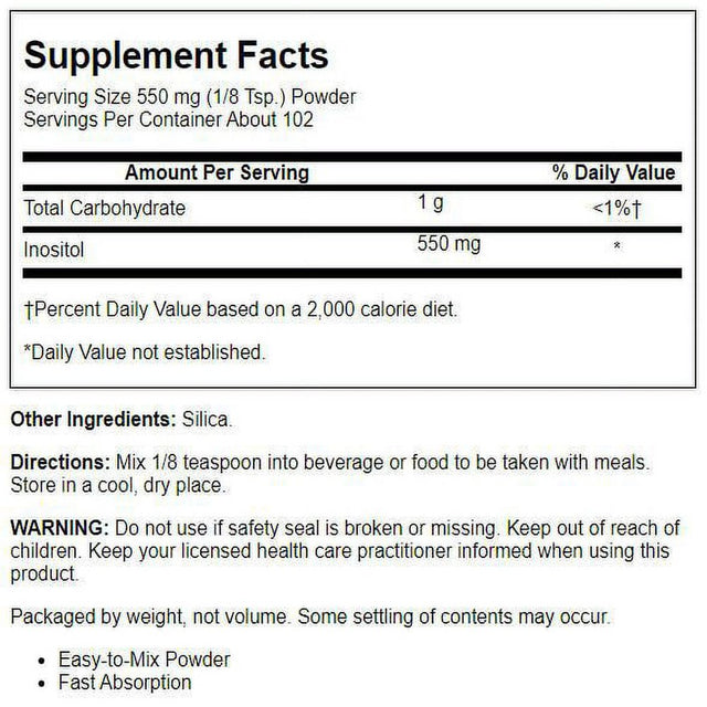 Kal - Inositol Powder 550 Mg. - 2 Oz.