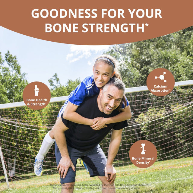 Bone Xtra by Nubest, Complete Bone Strength Formula for Adults & Teens with Plant Calcium, D3+K2, Magnesium, Phosphorus & Zinc, 120 Vegan Capsules