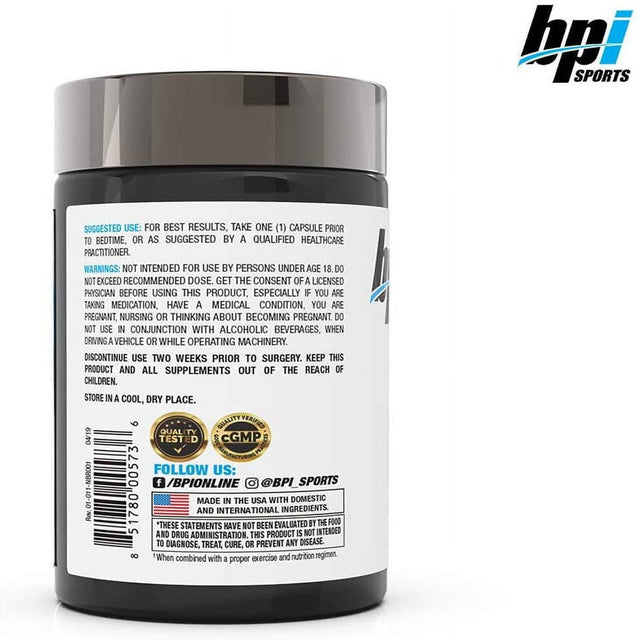 BPI Sports Nite Burn Weight Loss Fat Burner & Sleep Support Supplement, 30Srv