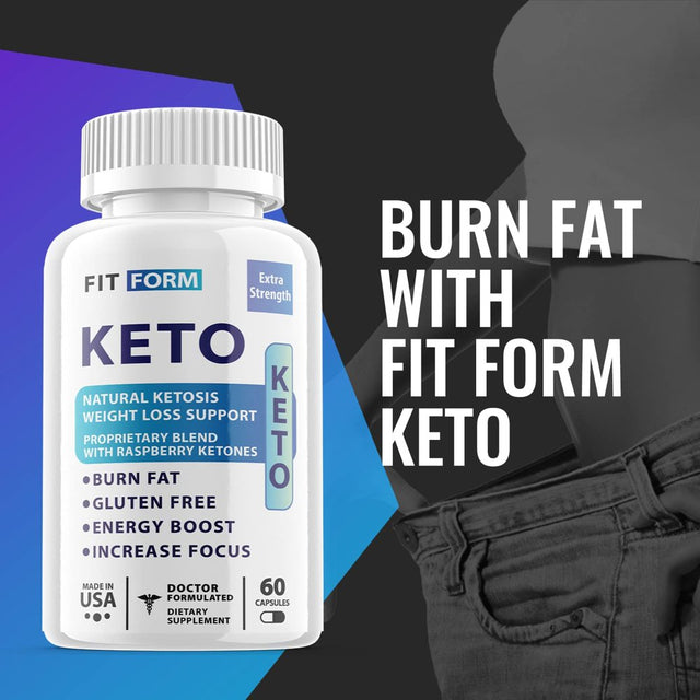 (5 Pack) Fit Form Keto - Supplement for Weight Loss - Energy & Focus Boosting Dietary Supplements for Weight Management & Metabolism - Advanced Fat Burn Raspberry Ketones Pills - 300 Capsules